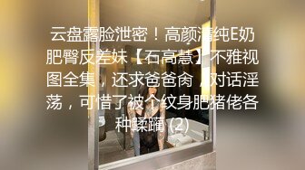 云盘露脸泄密！高颜清纯E奶肥臀反差妹【石高慧】不雅视图全集，还求爸爸肏，对话淫荡，可惜了被个纹身肥猪佬各种蹂躏 (2)